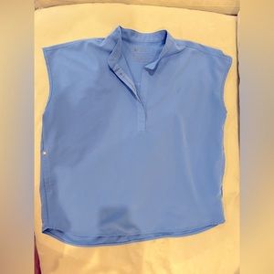 Rafaela oversized figs top - ceil blue